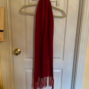 Red Peruvian wool scarf